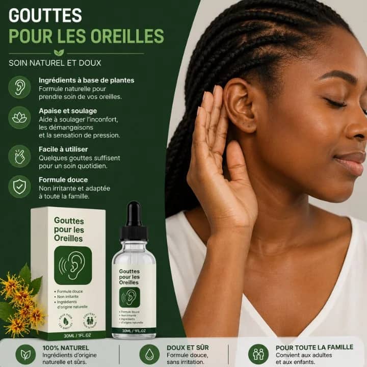 Gouttes auriculaires douces pour soulager les acouphènes