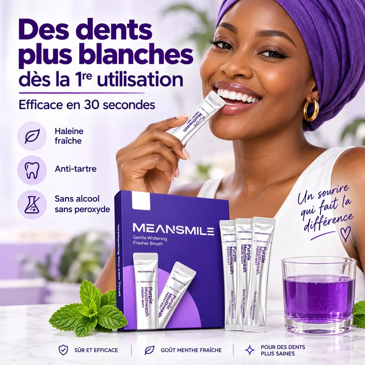 Bain de Bouche Violet Blancheur Express & Haleine Fraîche