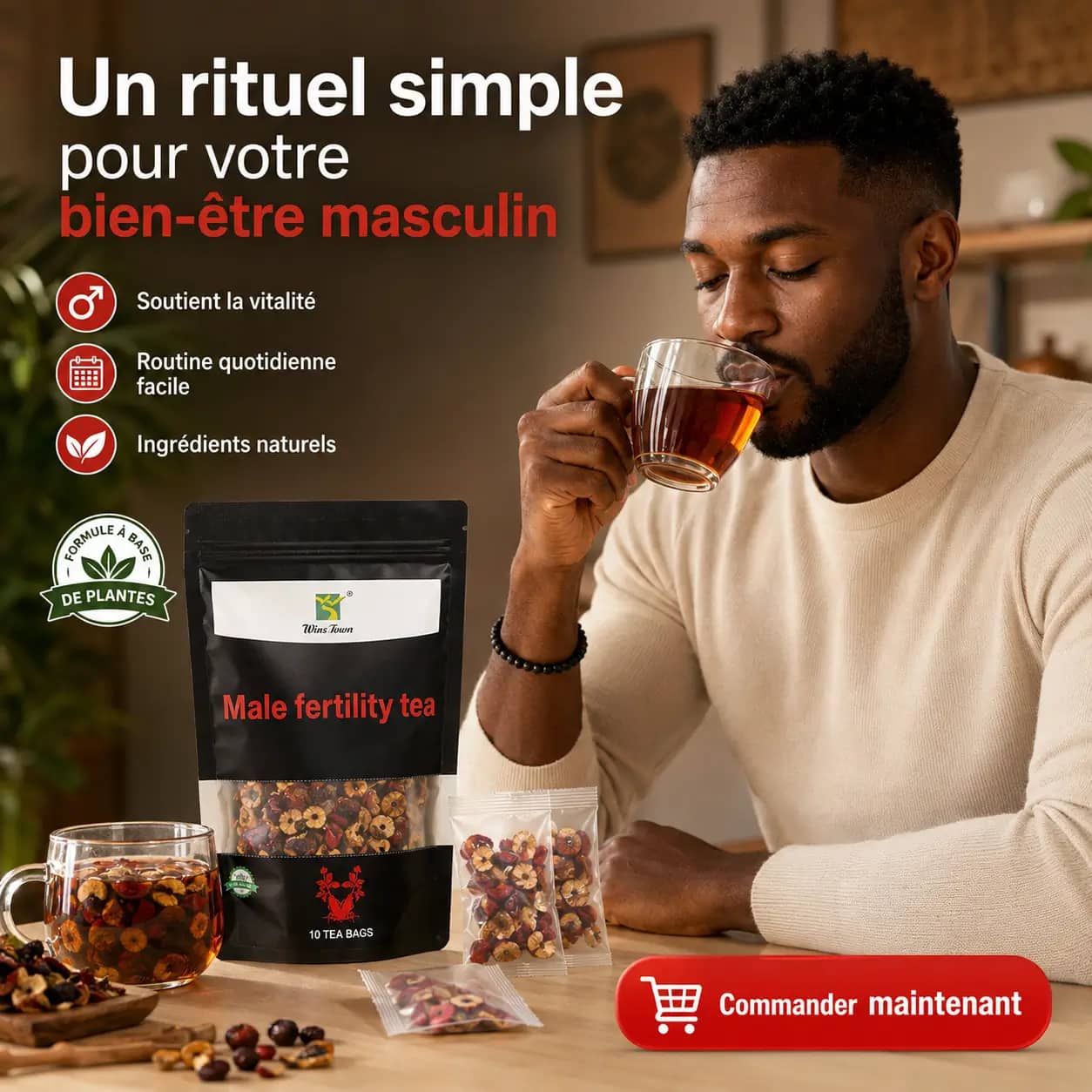 Thé Médicinal Des Hommes Actifs : Vitalité, Libido et Énergie Retrouvées