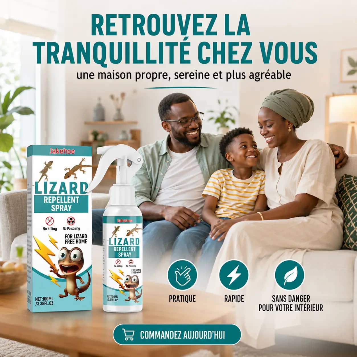 STOP LÉZARDS™ – Spray Répulsif Maison